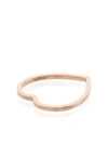 REPOSSI 18KT ROSE GOLD HEART BAND RING