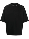 Palm Angels Mens Black White Classic Logo-print Cotton-jersey T-shirt M