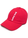 PALM ANGELS EMBROIDERED LOGO BASEBALL CAP