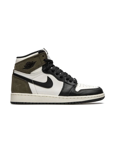 Jordan Kids' Air  1 Retro High Og "dark Mocha" Sneakers In White