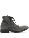 ISAAC SELLAM EXPERIENCE CHUNKY LACE-UP LEATHER BOOTS