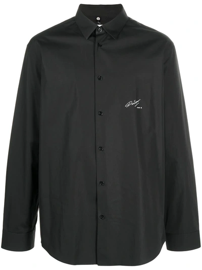 Oamc Duane Shirt In Black Cotton