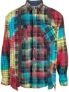 NEEDLES PATCHWORK CHECKED PRINT SHIRT