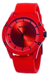 Spgbk Watches Unisex Foxfire Red Silicone Band Watch 44mm In Red