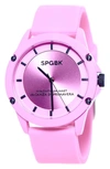 Spgbk Watches Hillendale Silicone Strap Watch, 44mm In Lilac