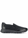 PRADA PRADA MEN'S BLACK LEATHER SLIP ON SNEAKERS,4D3558FG0003KYUF0002 11