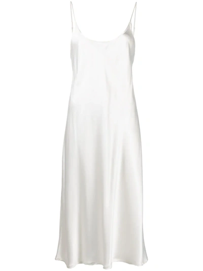 La Perla Lose-fit Silk-satin Midi Nightdress In White