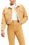 LEVI'S NEW HERITAGE CORDUROY TRUCKER JACKET WITH FAUX SHEARLING LINING,227880000