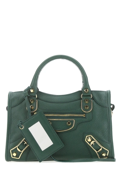 Balenciaga Classic Edge City Mini Handbag In Green