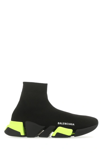 Balenciaga Men's Speed 2.0 Knit High Top Sneakers In Black