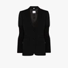 BURBERRY BLACK DEBBY CONTRASTING SLEEVE BLAZER,802995715505976