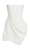 ALEX PERRY WOMEN'S EXCLUSIVE BUCKLEY DRAPED STRETCH CREPE STRAPLESS MINI DRESS