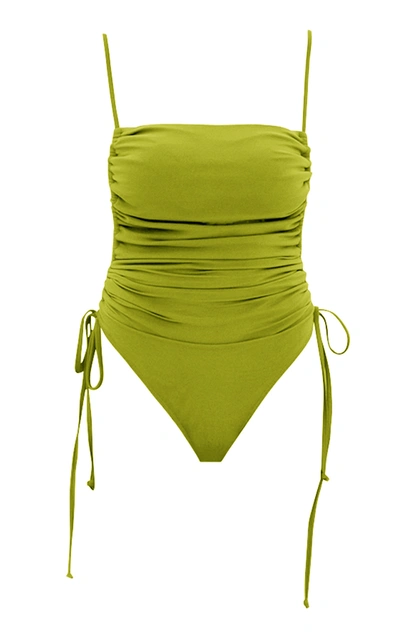 Andrea Iyamah Women's Adan Ruched One-piece Swimsuit In Olive
