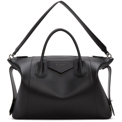 Givenchy Medium Antigona Soft Satchel Bag In Calfskin In Black