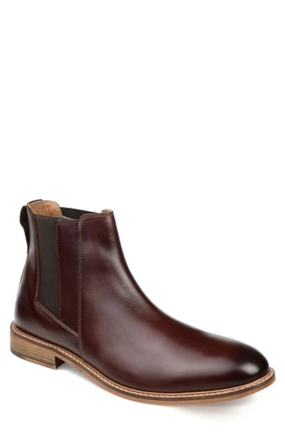 Thomas & Vine Mens Corbin Stacked Heel Chelsea Boots In Brown