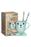 ANPEI ROAREX ALL NATURAL DINO TOOTHBRUSH & RINSE CUP SET,ANP-DTB-BG-2PCG-ND