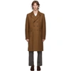 JUNYA WATANABE BROWN WOOL MELTON COAT