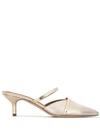 Malone Souliers Frankie 45 Gold Leather Mules In Gold