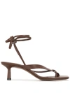 Neous Ankle Strap 80mm Leather Sandals In Brown