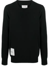 MAISON MARGIELA LOGO PATCH LONG-SLEEVE JUMPER