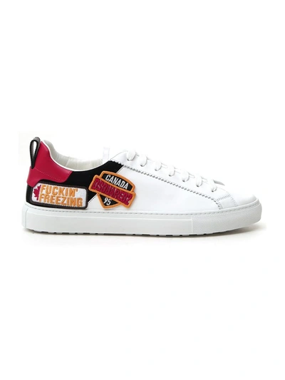 Dsquared2 New Tennis Sneakers In Leather In White