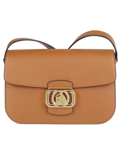 Lanvin Swan Box Shoulder Bag In Brown