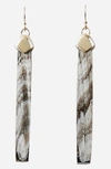 AKOLA DYLAN HORN DROP EARRINGS,20AE21-BLK