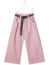 ANDORINE BELTED WIDE-LEG TROUSERS