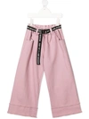 Andorine Belted Wide-leg Trousers In Pink