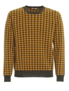 ALTEA LARGE HOUNDSTOOTH PATTERNED JACQUARD JUMPER