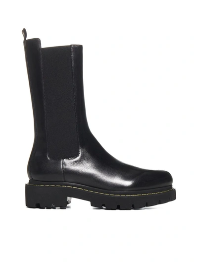Pinko Elasticated-side Panel Boots In Black