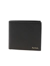 Paul Smith Logo Print Wallet In Black And Red In Black
