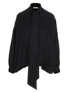 BALENCIAGA BOW BLOUSE IN BLACK