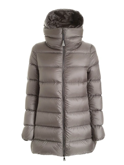 Moncler Betulong Down Jacket Featuring Hood In Grey