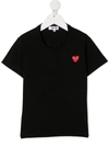 Comme Des Garçons Play Heart-patch T-shirt In Black
