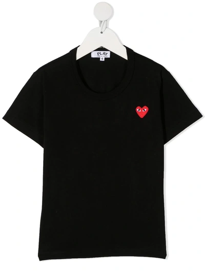 Comme Des Garçons Play Heart-patch T-shirt In 1-black