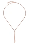 Monica Vinader Womens Rose Gold Fiji Button 18ct Rose-gold Vermeil And Diamond Necklace 1 Size In Rose Gold/ Diamond
