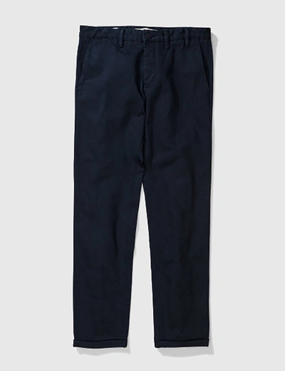 Norse Projects Man Pants Black Size 36 Cotton In Navy Blue