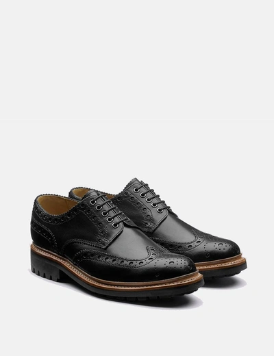 Grenson Archie Commando Sole Shoes (leather) In Black