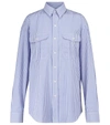Wardrobe.nyc Pinstriped Cotton Shirt In Blue