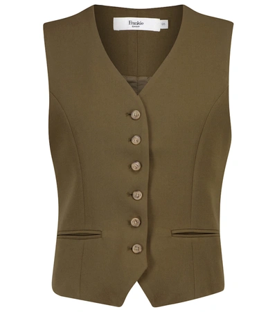 The Frankie Shop Buttoned Waistcoat In Green