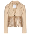 ALAÏA ALAÏA FRINGED COTTON BLAZER,P00527634