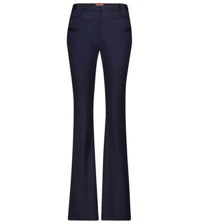 Altuzarra Serge Stretch-wool Bootcut Trousers In Blue