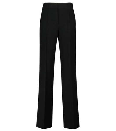 Dorothee Schumacher Sophisticated Perfection Crêpe Flared Pants In Schwarz