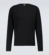 Sunspel Cotton Loopback Sweatshirt In Black