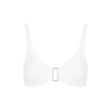 Melissa Odabash Bel Air Embellished Ribbed Underwired Bikini Top In White