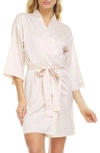 FLORA NIKROOZ VICTORIA SATIN SHORT ROBE,Q80898