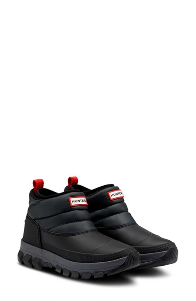 Hunter Insulated Waterproof Snow Ankle Boot In Black
