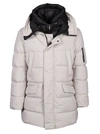 Moorer Feather-down Hooded Duffle Coat In White