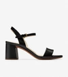 Cole Haan Women's Josie Leather Block Heel Sandals In Black